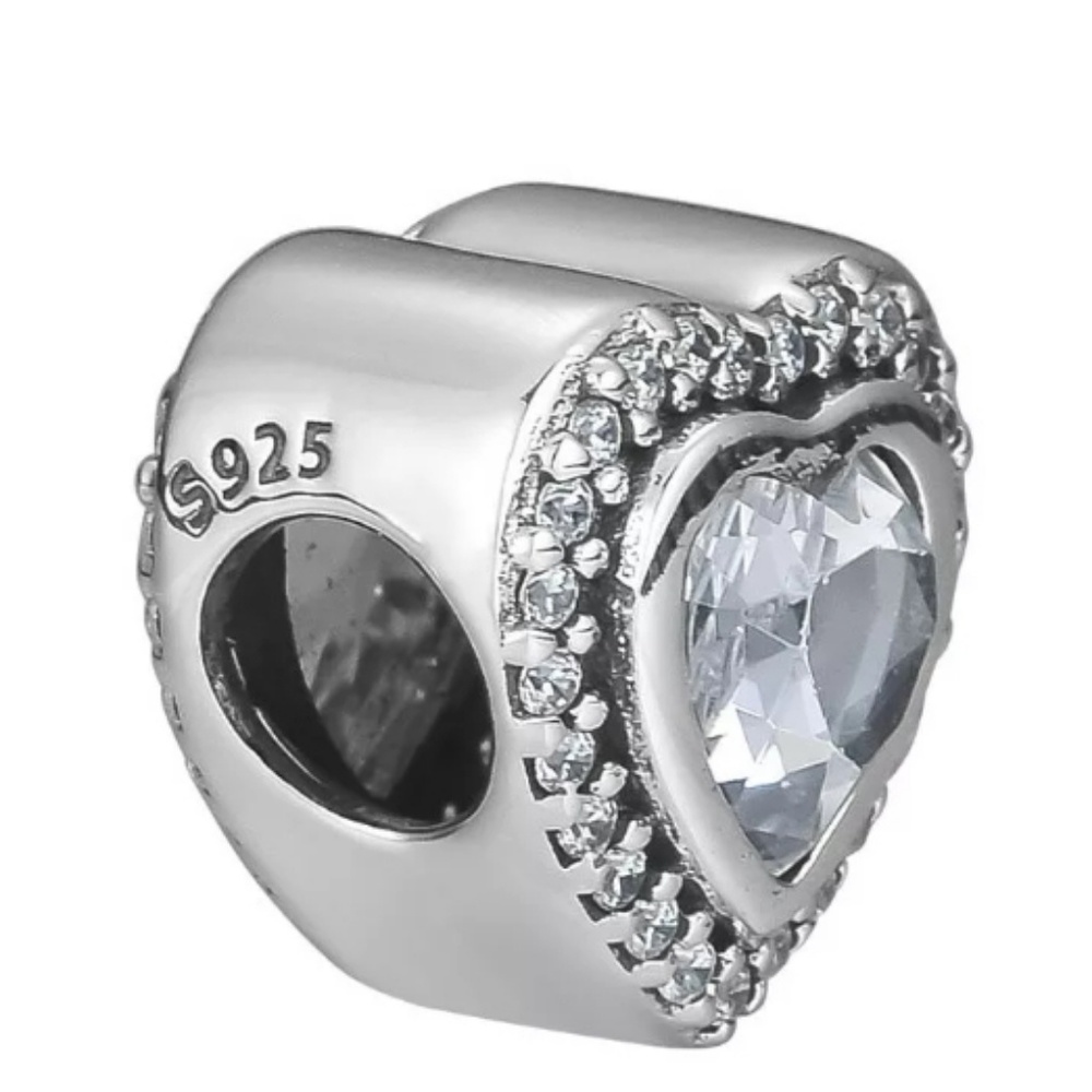 Pandora sparkling love open work charm clear. - Picture 6 of 8